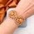 This vibrant and pretty cuff was created in c.1940 and was most likely made in Czechoslovakia. Condition Report: Very Good...