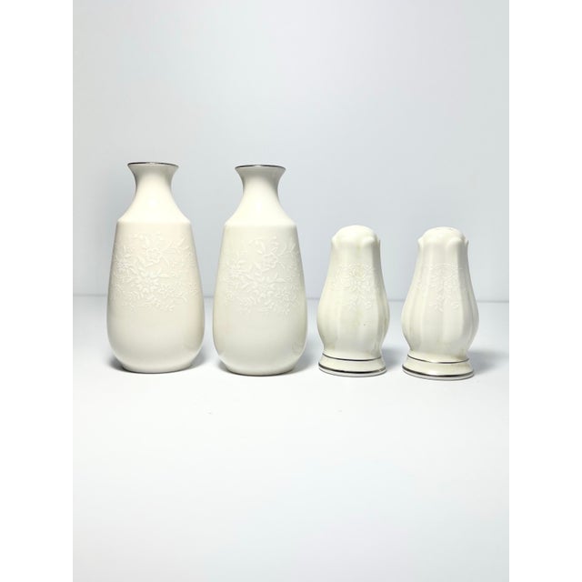 Noritake “Chandon, Platinum” Bone China Dinnerware Hostess Set - 7 pcs For Sale In Dallas - Image 6 of 12