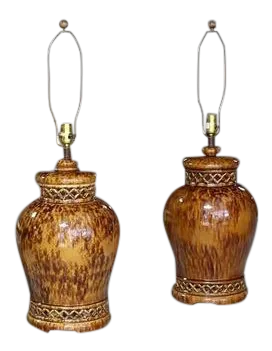 Vintage Mid Century Art Pottery Bases- a Pair