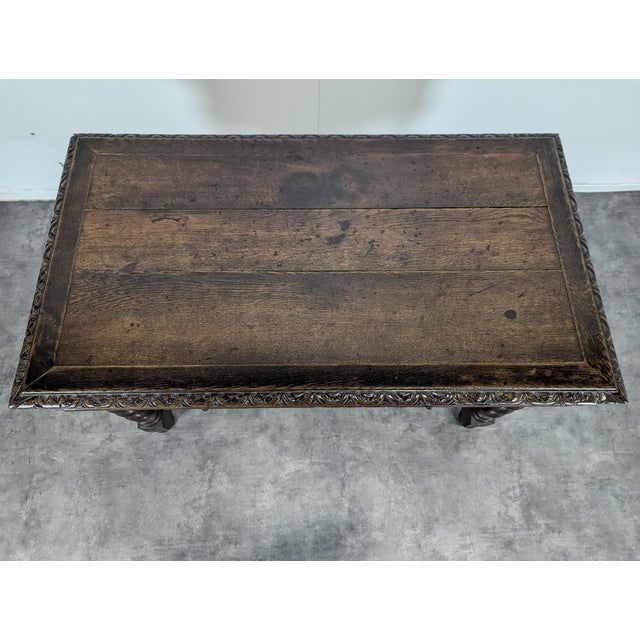 Louis XIII Style Oak Desk For Sale - Image 5 of 6