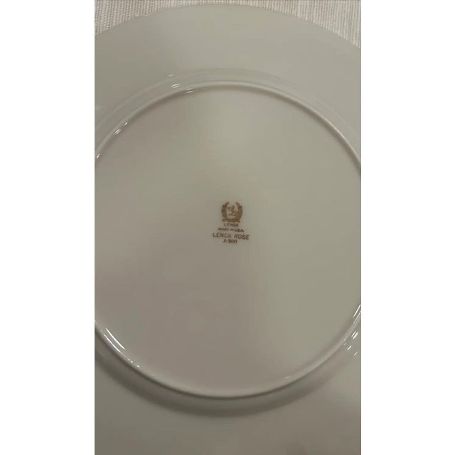 1930s Set of Six Lenox Rose New Vintage Dishes For Sale - Image 9 of 12
