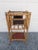 Wood Antique English Tiger Bamboo Cantebury/Magazine Stand For Sale - Image 7 of 12
