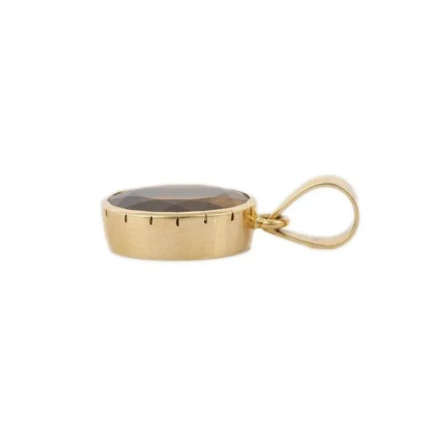 Not Yet Made - Made To Order Tiger's Eye Pendant Necklace in 18k Yellow Gold, Oval Cut, 4.65 Ct For Sale - Image 5 of 9