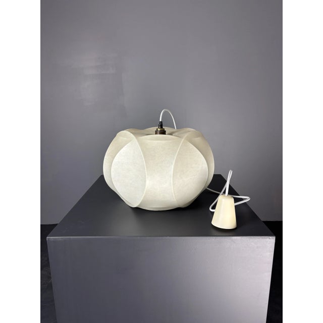 Midcentury Space Age Cocoon Hanging Pendant Ceiling Lamp, 1960s from Goldkant Leuchten For Sale - Image 16 of 17