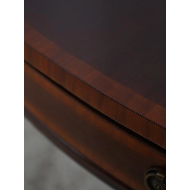 Pair Banded Mahogany Dropleaf Pembroke Lamp Tables For Sale - Image 11 of 18