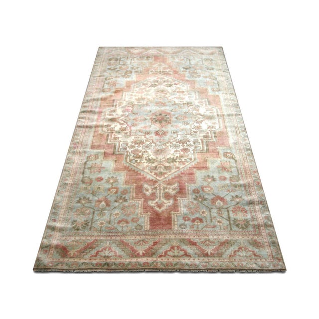 1960s 1960's Turkish Oushak Rug For Sale - Image 5 of 6