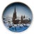 2st Christmas Plate Freiburg Münster by Helmut Drexler for Rosenthal, Germany, 1975 For Sale