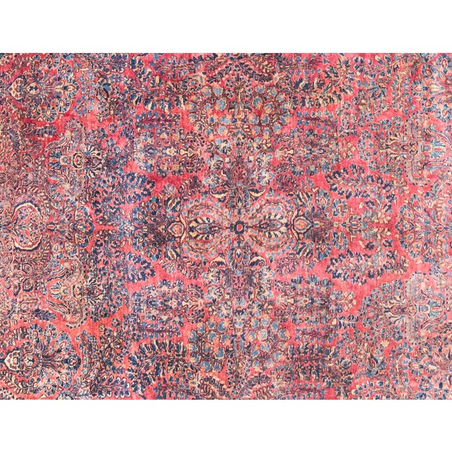 Textile Early 20th Century Persian Sarouk Rug For Sale - Image 7 of 15