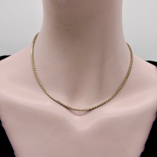 Mid 19th Century 10k Gold Early Victorian Star Link Chain 16.5” For Sale In Los Angeles - Image 6 of 9