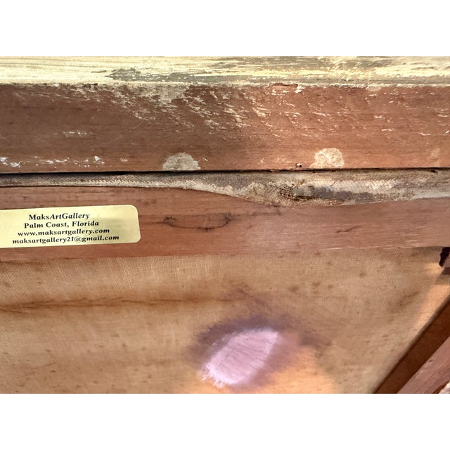 Antique Oil Painting Signed Holly European Tavern Interior Genre Scene, Framed For Sale In Jacksonville, FL - Image 6 of 11