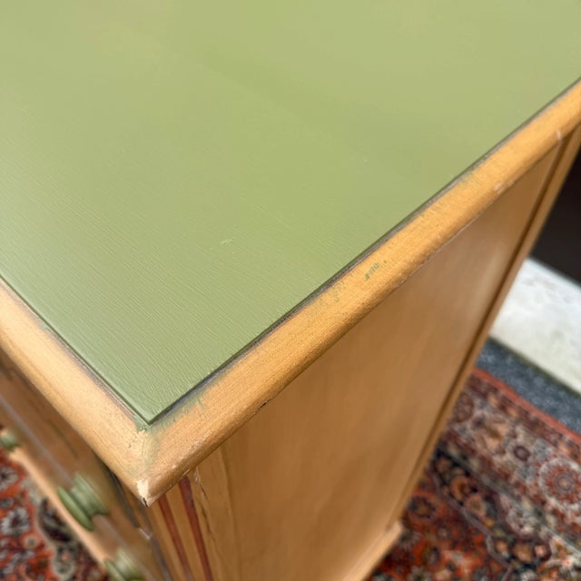 Mid 20th Century Drexel Country Farmhouse Paint Decorated Highboy Dresser For Sale - Image 12 of 18