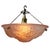 French Art Nouveau, pink pressed glass pendant lamp ca. 1920 Brass chain E27 / E26 Up to 250V (Europe/UK Standard).The...