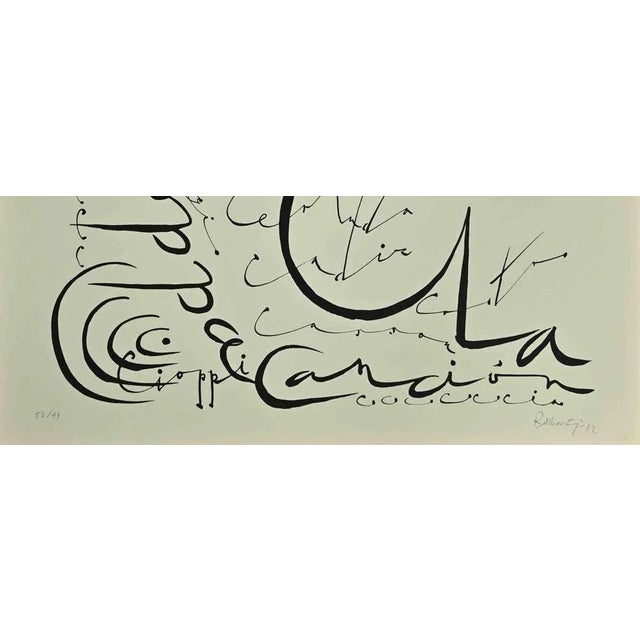 Letter C, from the Alphabet series, is a lithograph, realized by Rafael Alberti in 1972. Hand-signed and dated on the...