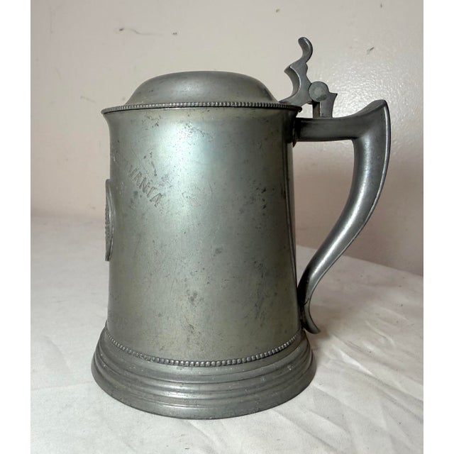 Antique 1905 Pewter College University Pennsylvania Class 8 Tankard Trophy Stein For Sale - Image 9 of 14