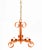 Richard Essig Mid Century Orange Pop Art 3 Light Chandelier This piece measures: 13 wide x 13 deep x 15 high with a chain...
