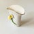 Postmodern Fluted White Calla Lily Vase For Sale - Image 3 of 7
