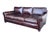 Contemporary Restoration Hardware Medium Brown Leather Sofa With Feather-Filled Cushions For Sale - Image 3 of 10