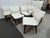 X-Back White Leather and Dark Walnut Wood Dining Side Chairs, Set of Ten For Sale In San Francisco - Image 6 of 12
