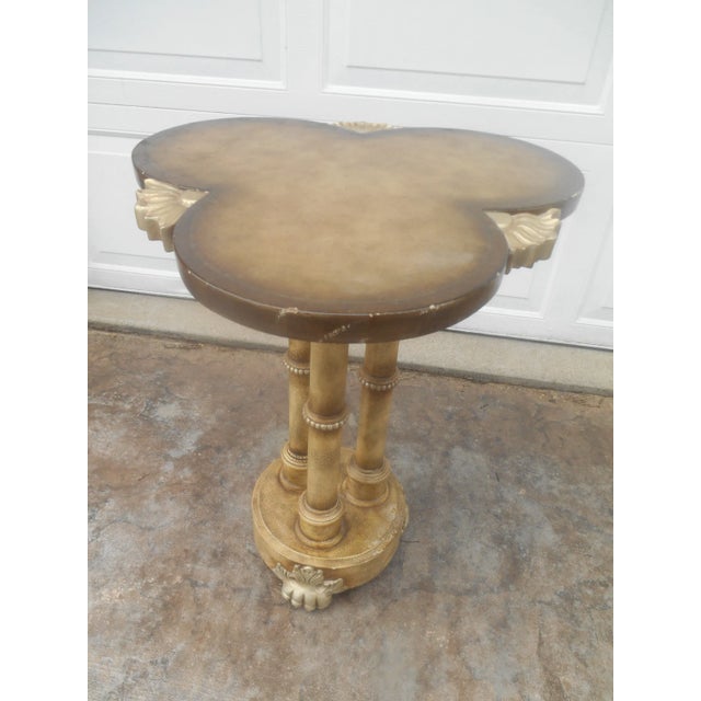 This wonderful French Rococo/Jacobean table is a solid piece with no repairs needed. Touch-up paint in a couple of edges...
