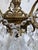 Bronze 1920's Ornate Bronze Chandelier With Crystal Pendant For Sale - Image 8 of 11