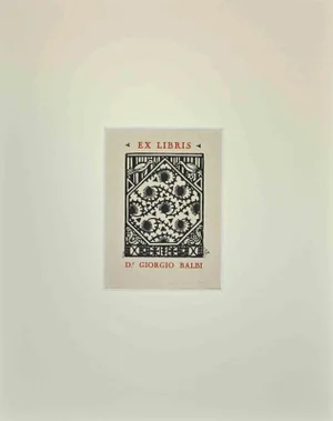 Giulio Cesari, Ex Libris Giorgio Balbi, Woodcut, 1912
