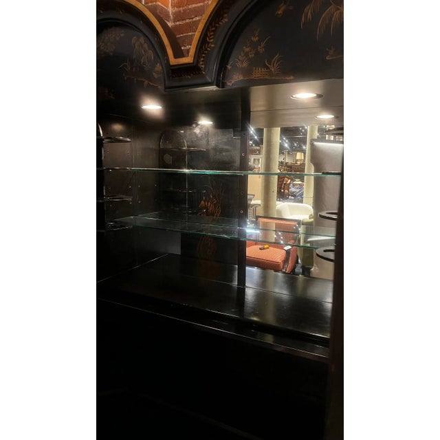 Glass Late 19th Century English Chinoiserie Bar Cabinet For Sale - Image 7 of 13