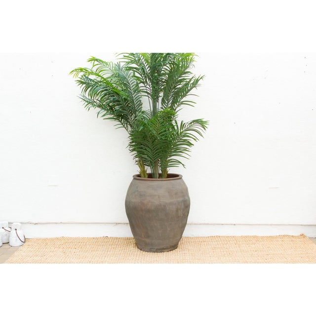 Ceramic Large Rustic Unglazed Storage Pot For Sale - Image 7 of 7