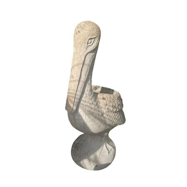 2000 - 2009 Vintage Cast Stone Pelican Garden Planter For Sale - Image 5 of 9