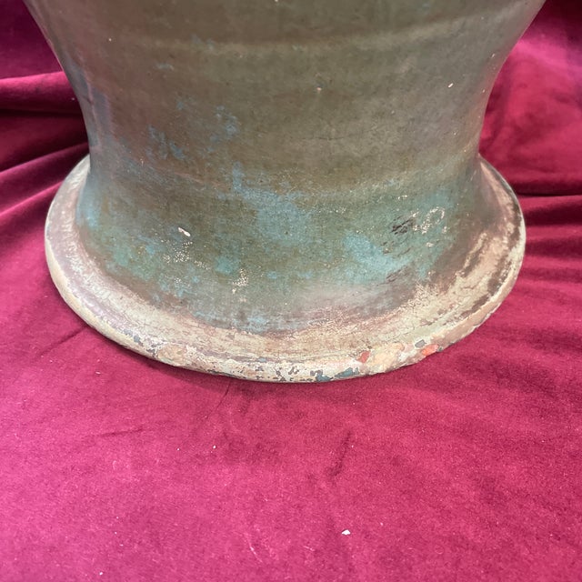 1940s Pair of 1940s AR Cole Nc Spider Floor Vases Studio Art Pottery Drip Glaze 3 Handle For Sale - Image 5 of 12