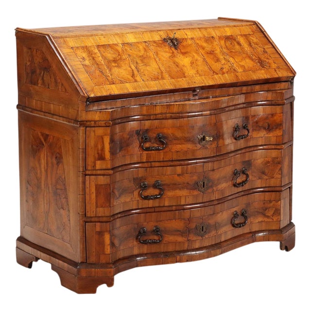 Walnut Drop-Leaf Secretary For Sale