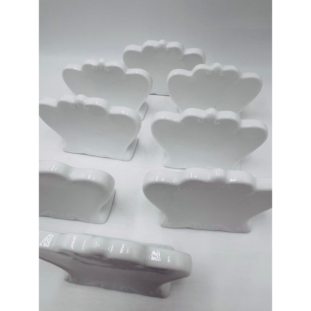 Ceramic Crown Place Marker - Set of 12 For Sale - Image 4 of 5