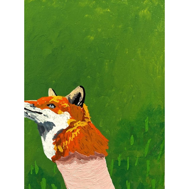 Alex Paulus “You're looking good just like a snake in the grass” Contemporary Fox Painting, 2018 For Sale - Image 4 of 7