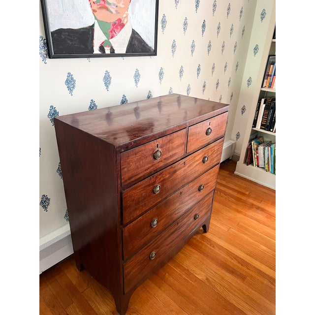 Early 1800s Antique British Neoclassical Mahogany Chest of Drawers For Sale - Image 11 of 14