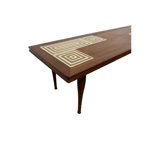 Mid-Century Modern Mid-Century Modern Walnut Tile-Top Coffee Table For Sale - Image 3 of 8