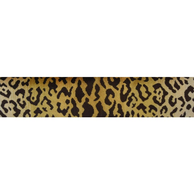 French Provincial Scalamandré Leopard Velvet Accent Feather/Down Pillow For Sale - Image 3 of 6