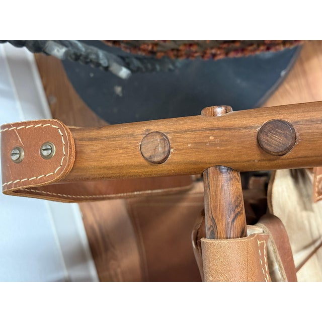 Wood Nice Clean Pair of 1970’s Attributed to Arne Norell Sirocco Chairs in Brown Leather & Rosewood For Sale - Image 7 of 18