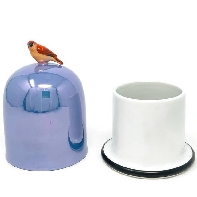 1920s 1920s Art Deco Noritake Morimura Japanese Lusterware Figural Bird Domed Lid Trinket Box For Sale - Image 5 of 10