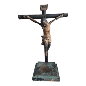 19th C Latin American Santo of Jesus on the Cross