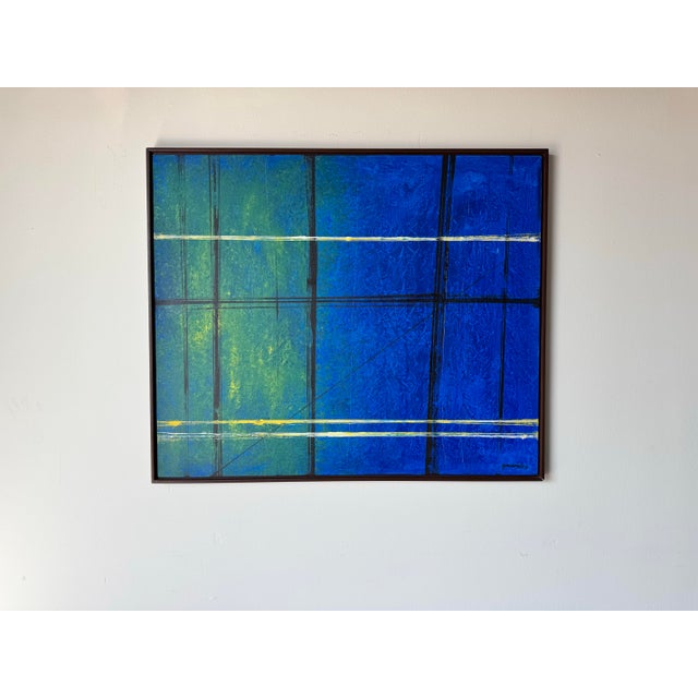 Abstract Vintage Expressionist Abstract Acrylic on Canvas Painting - Signed For Sale - Image 3 of 11