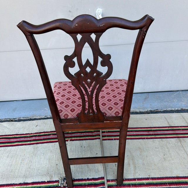 Late 18th Century Antique Mahogany Chippendale Side Chair, Massachusetts, Circa 1780s For Sale - Image 5 of 12