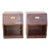 Pair of Vintage Henredon Campaign-Style Nightstands/End Tables For Sale