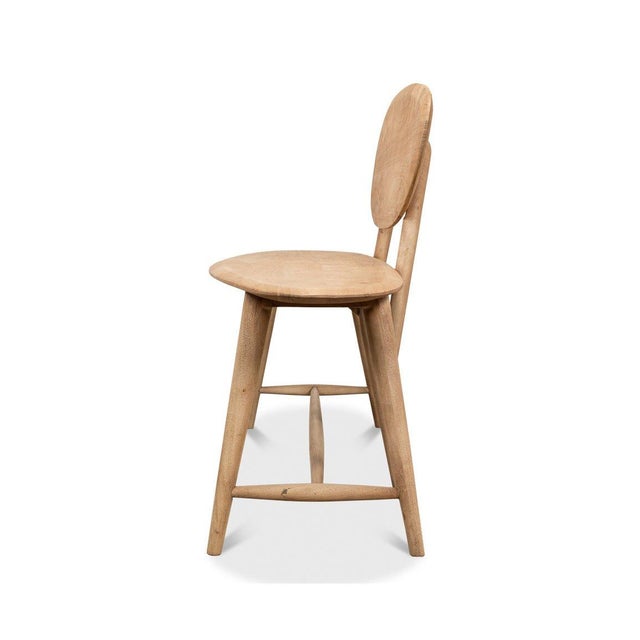 Beige Short Organic Modern Natural Wood Bench For Sale - Image 8 of 11