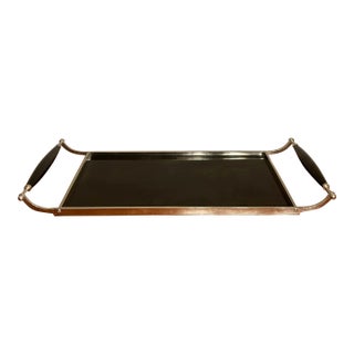 Mid 20th Century Fine Art Deco Serving Tray in the Style of Jacques Adnet For Sale