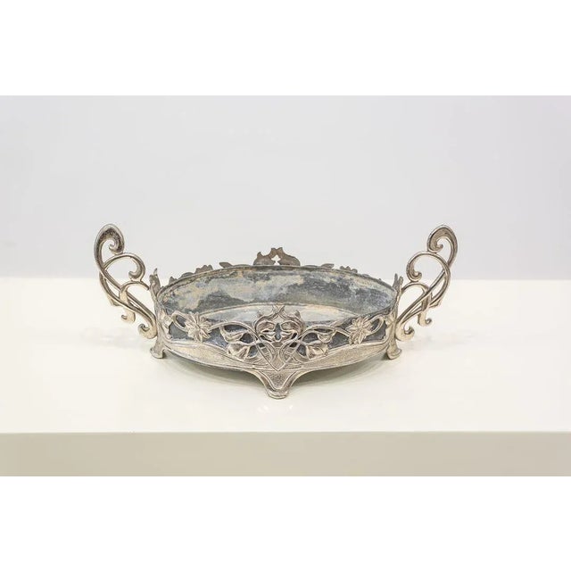 Metal Antique Spanish Centerpiece in Silver Metal and Tin For Sale - Image 7 of 7