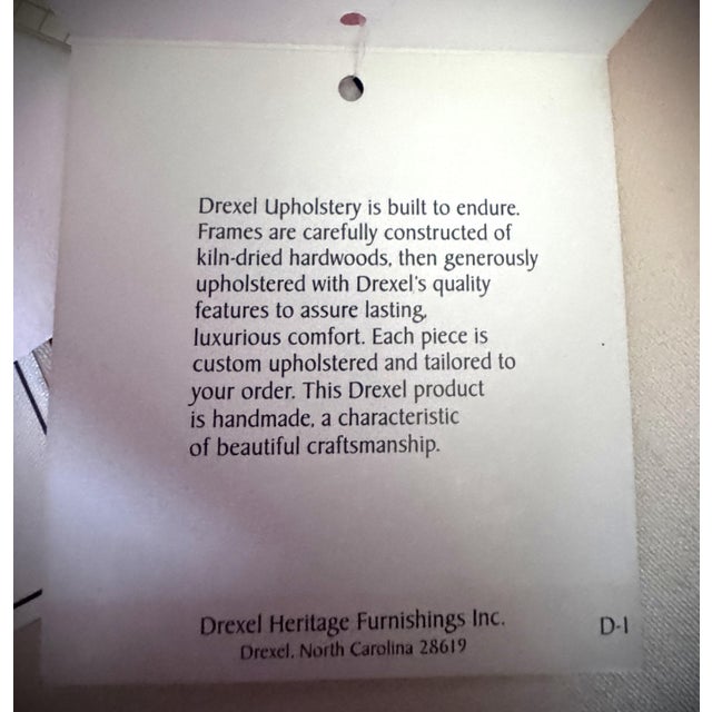 Late 20th Century Drexel Heritage Burgundy Wine Queen Anne Wingback Accent Chairs For Sale - Image 14 of 18