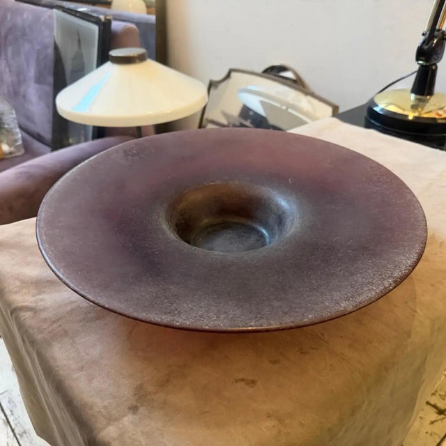 Purple 1980s Modern Purple Scavo Murano Glass Centerpiece Attributed to Cenedese For Sale - Image 8 of 14