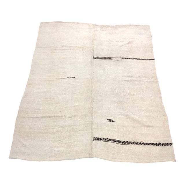 Handmade Bohemian Hemp Rug, 1960s For Sale