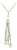 Diamond Necklace 18 Karat Gold Tassel Pendant Women Certified For Sale