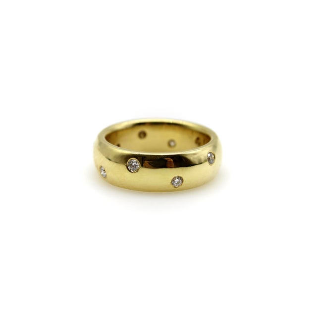 Contemporary 1990s 18k Gold Diamond Etoile Donut Band, Size 8 For Sale - Image 3 of 8
