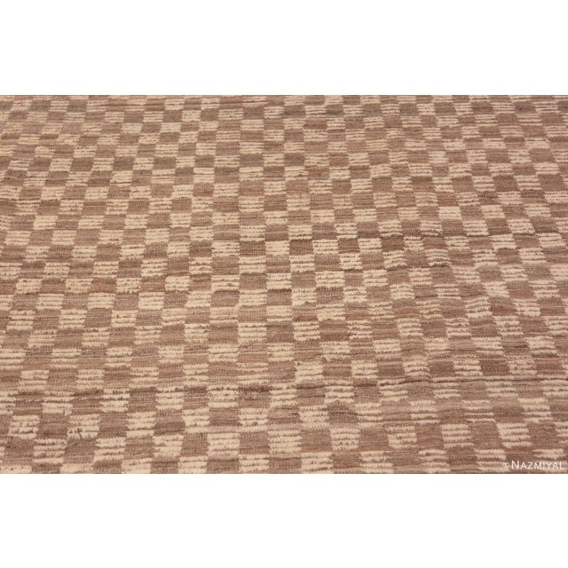 Nazmiyal Collection Earthy Checkerboard Large Modern Rug For Sale - Image 4 of 8